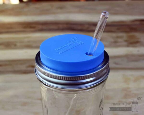 Silicone Straw Hole Tumbler with Stainless Steel Band - BLACK